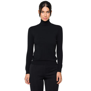 Jersey de cuello alto Hot Buttered Elettra negro