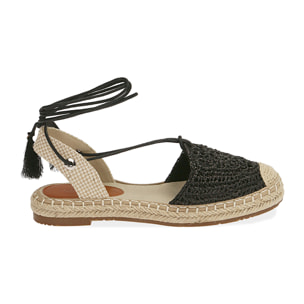 Alpargatas crochet negras