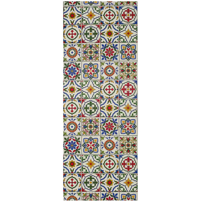SPRINTY Alfombra vinílica de cocina diseños bohemios en multicolor, varias medidas disponibles.