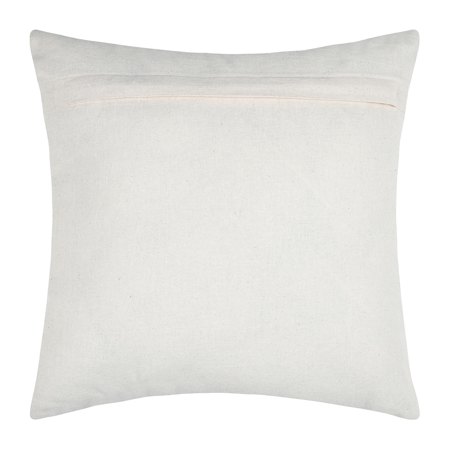 Coussin carré fleurs en coton - Rose