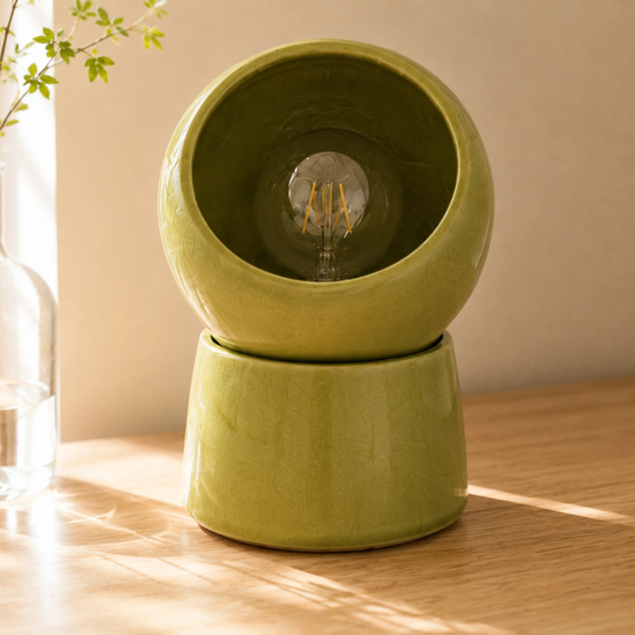 Lampe à poser en céramique verte - Halo
