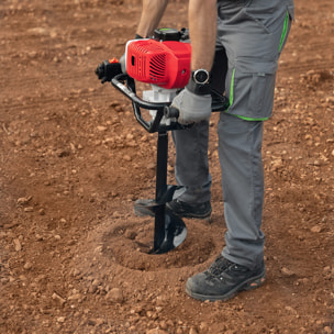 Taladro de tierra Ahoyador 75cc 5,2cv +3 brocas 10-20-30cm +3 alargos - Greencut GD750X