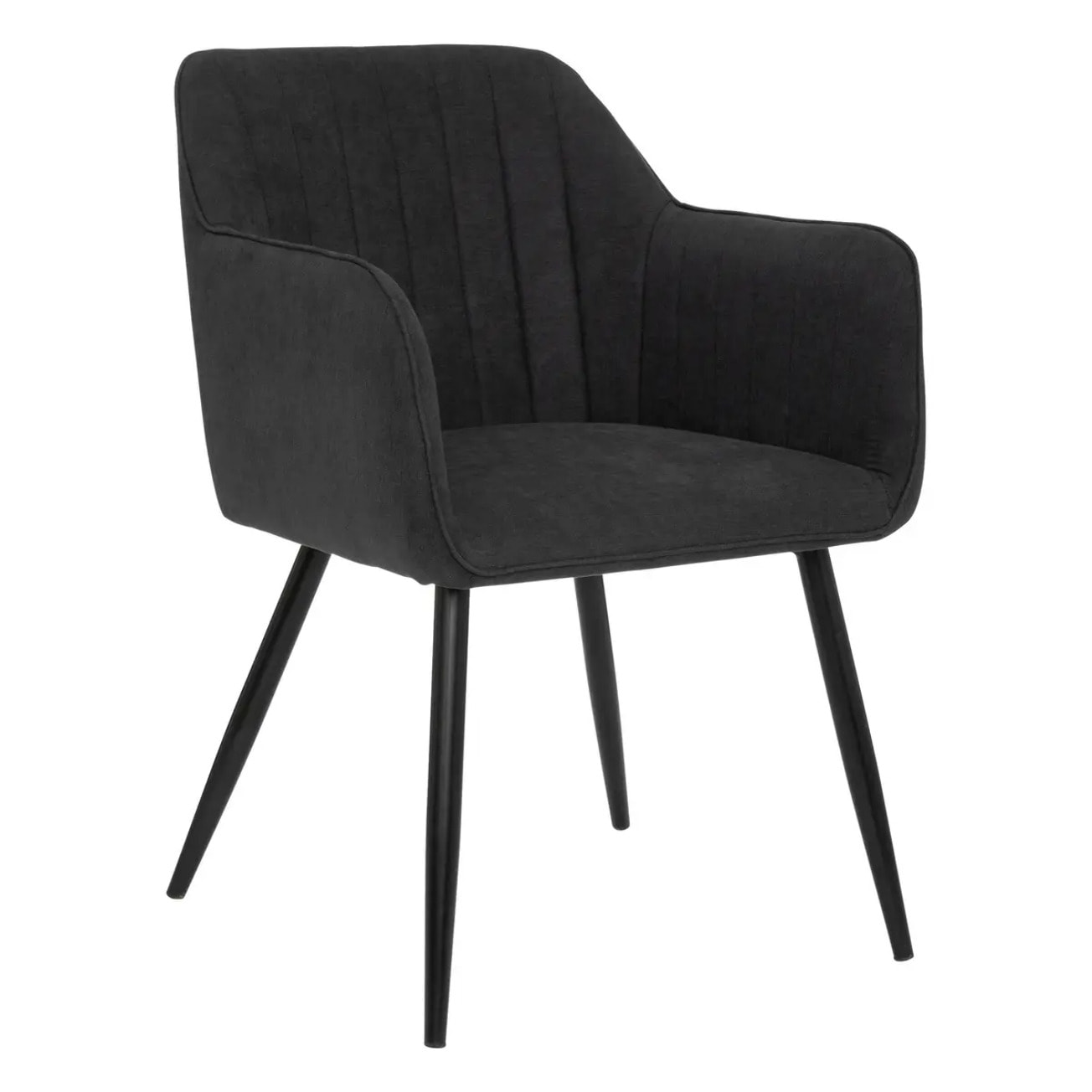 Fauteuil "Visoca" - bois et métal - noir