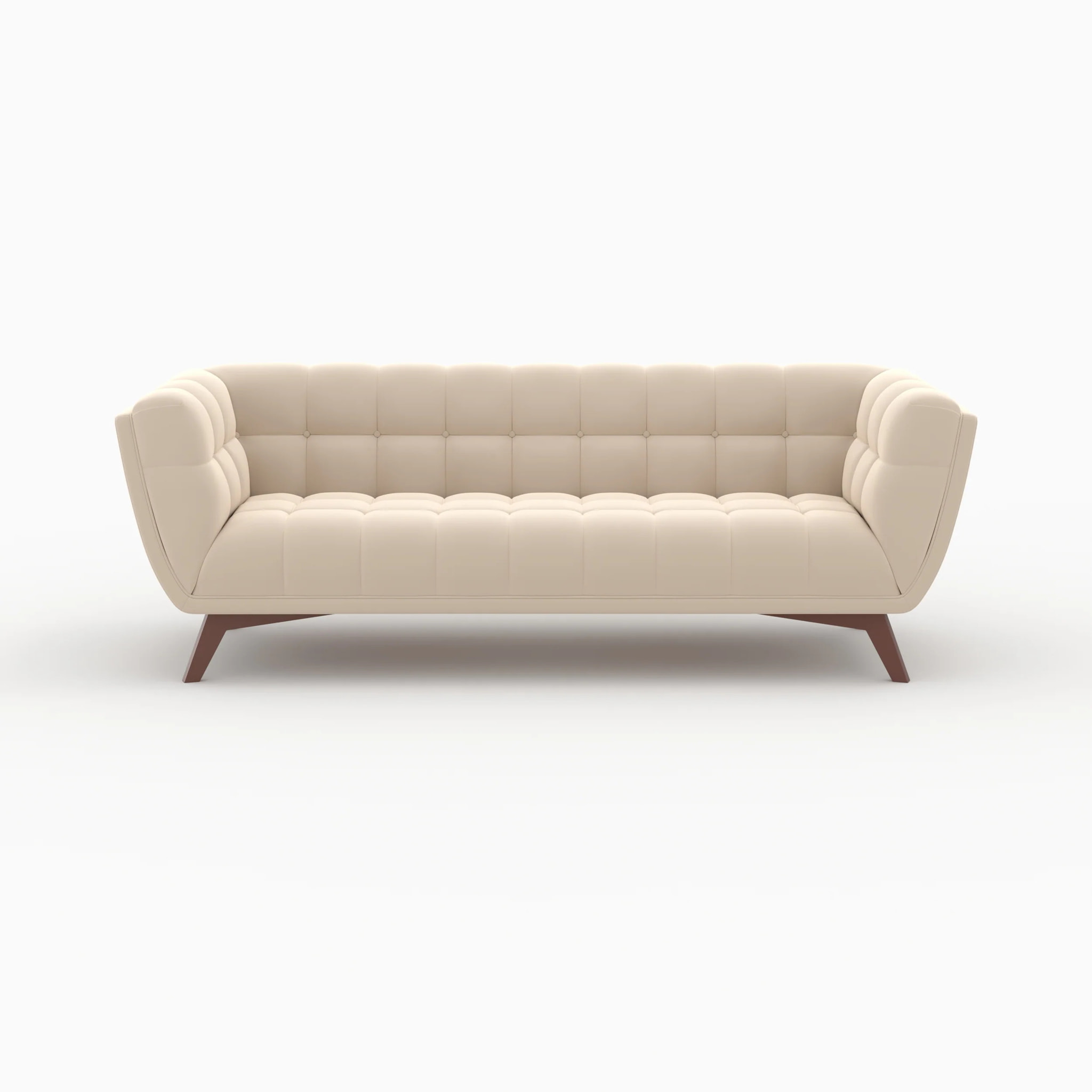 Ensemble canapés en velours beige 5 places - Mona