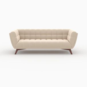 Ensemble canapés en velours beige 5 places - Mona