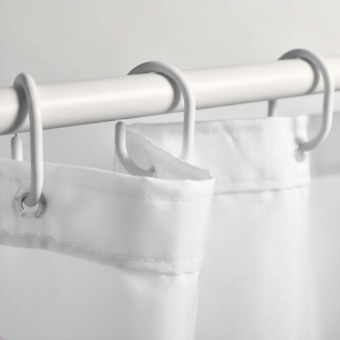 Rideau de douche Polyester PRIMO 240x200cm Blanc Spirella