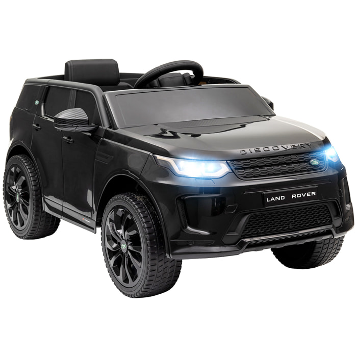 Coche Eléctrico para Niños de +3 Años con Licencia Land Rover Discovery Sport Carro Eléctrico Infantil con Batería 12V Mando a Distancia Arranque Lento Faros Bocina y Música Negro