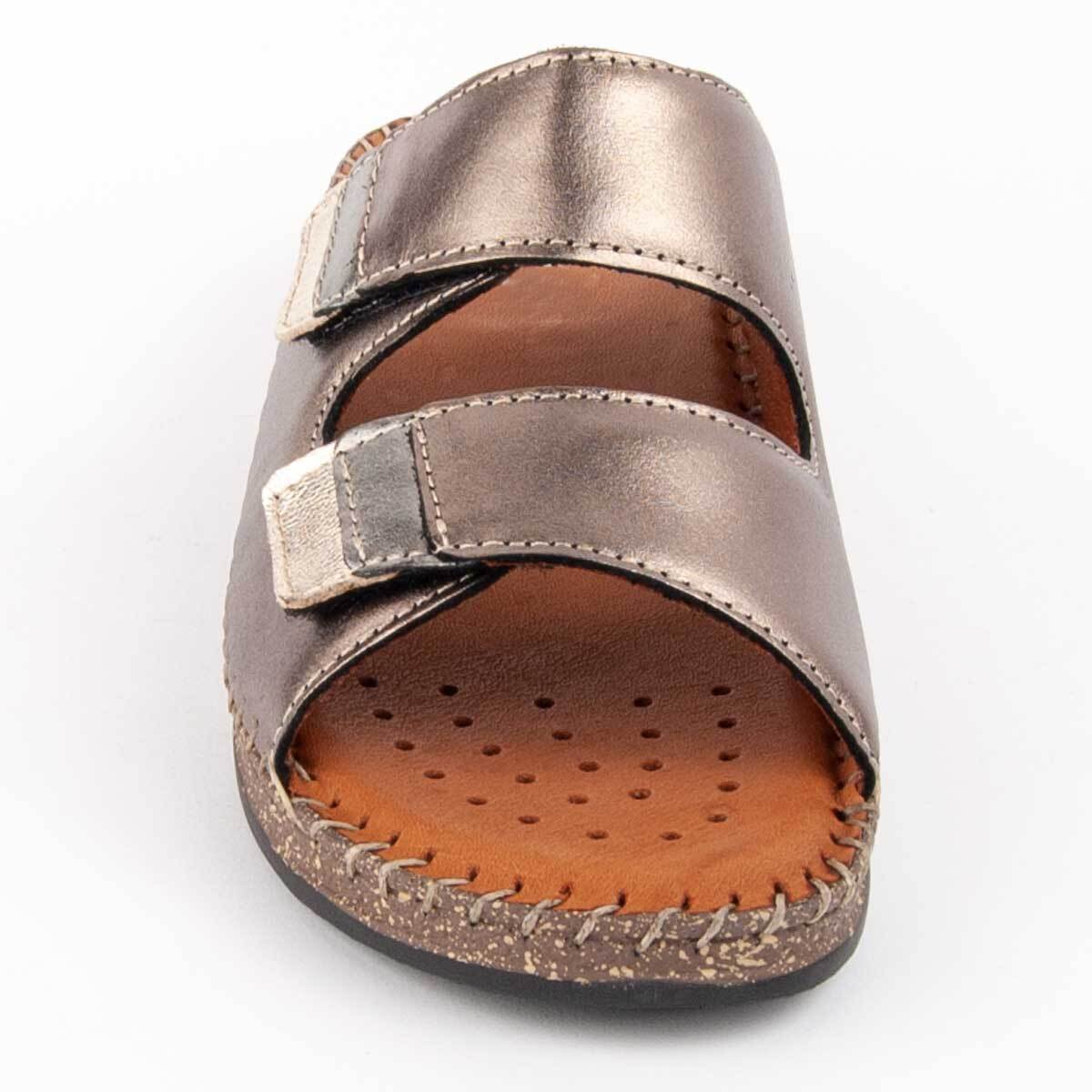 Sandalia De Cuña - Gris - Altura: 4 Cm