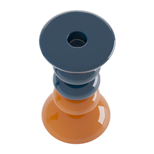 Memphis - Set de 2 bougeoirs verticaux céramique tricolore