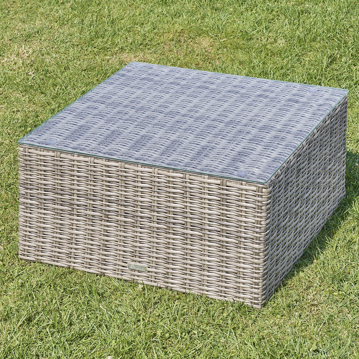 Table basse de jardin carrée Mooréa Terre d'ombre