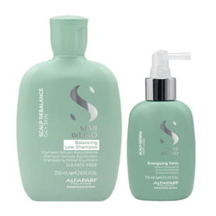 ALFAPARF Kit Semi Di Lino Champú Bajo Equilibrante 250ml + Tónico Energizante 125ml
