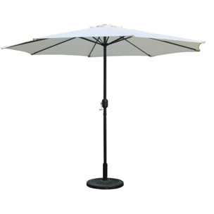 Parasol droit rond Ø 3 m écru PORTO