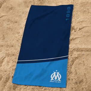 Serviette de bain et de plage imprimée 100% coton, OM CURVE