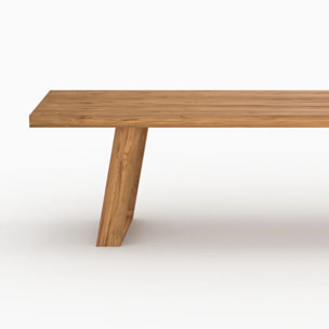 Banc de jardin en bois de teck recyclé 220 cm - Luma