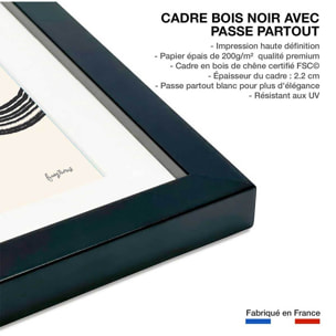 Poster Abstrait des années 50 Affiche sous cadre noir