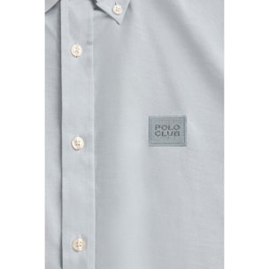 Camisa azul claro de corte regular y cuello abotonado con logo Polo Club
