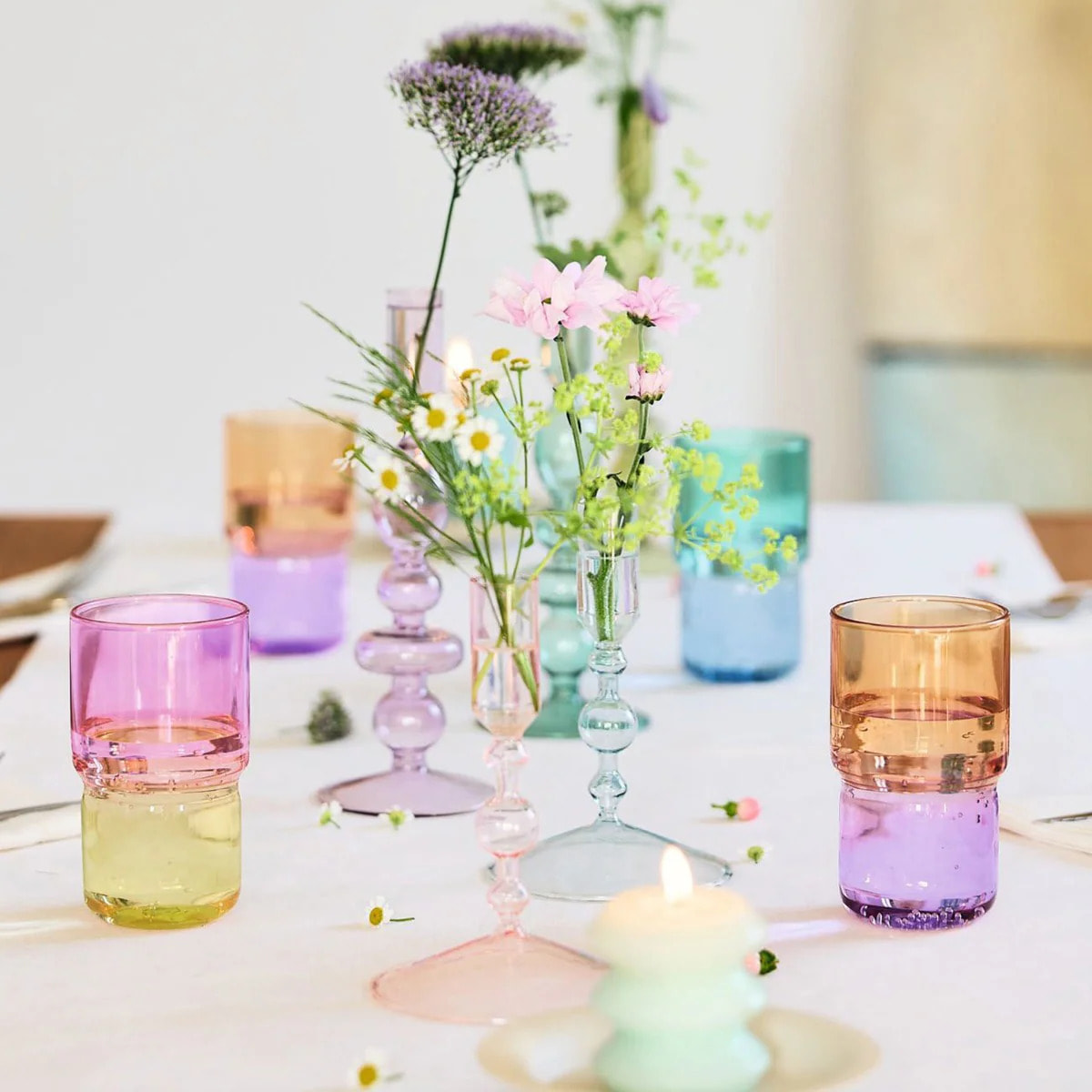 Set di 6 bicchieri da acqua viola/arancione 32 cl Candy Mix - Luminarc