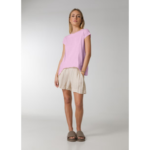 DEHA - T-shirt LINEN TRIMS T-SHIRT in cotone per donna