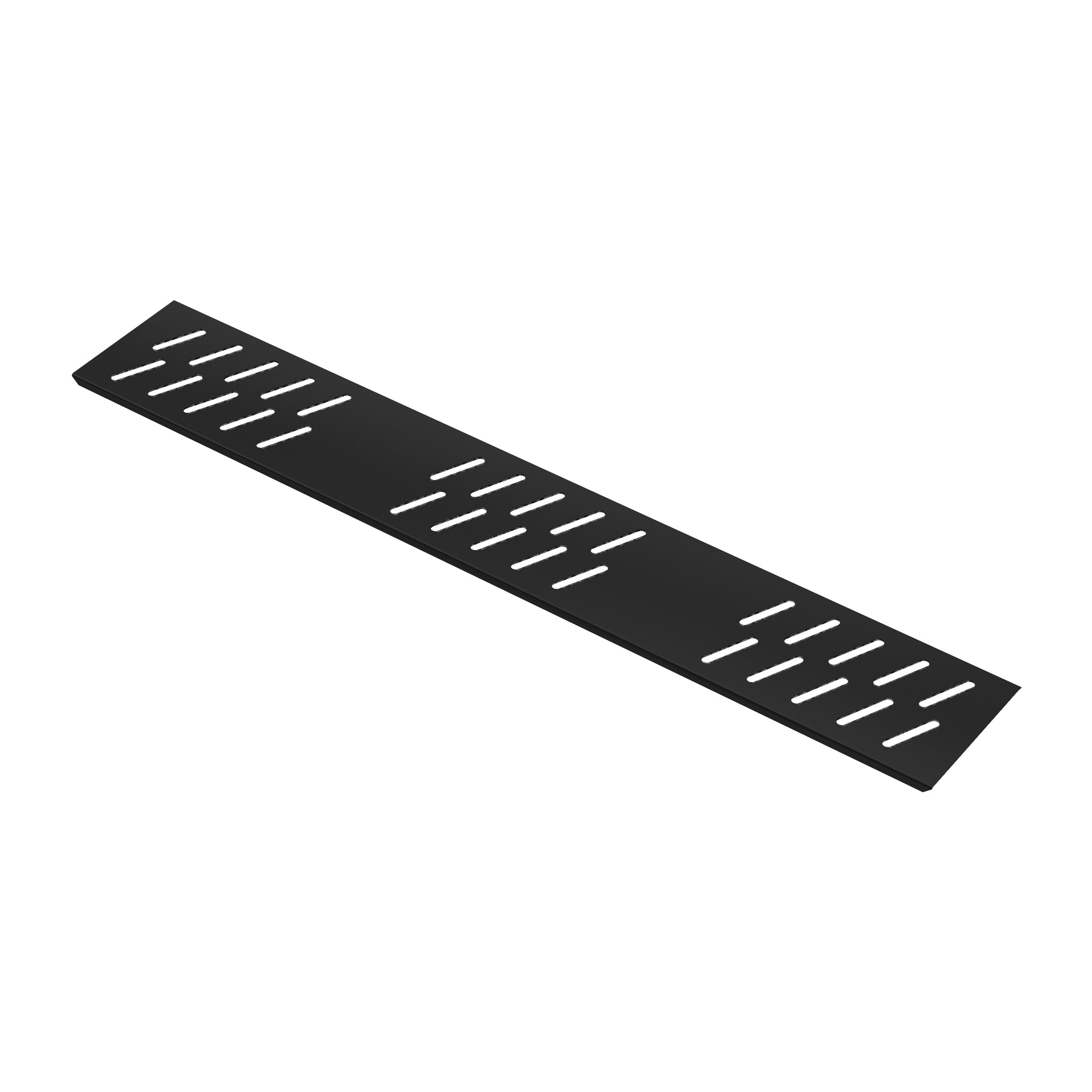 Grille linéaire en Aluminium finition Noir Mat pour receveur - 79.5x11x0.2cm - GRID LINE BLACK MAT