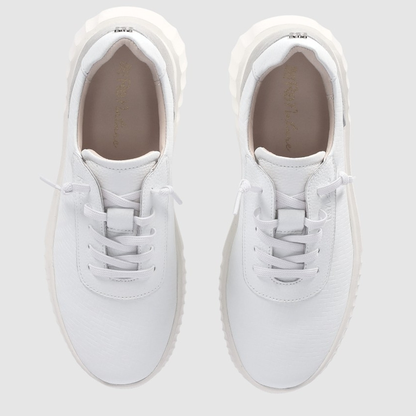 Zapatos de Piel - Blanco - Tacón: Bajo