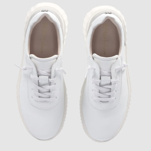 Zapatos de Piel - Blanco - Tacón: Bajo