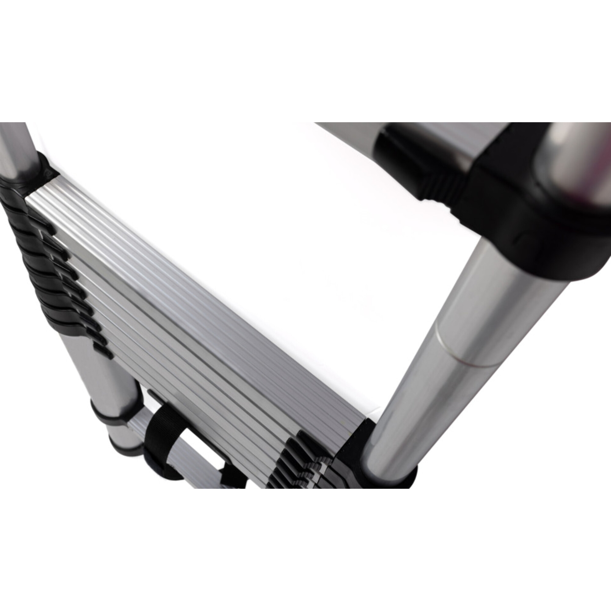 Echelle télescopique en aluminium 320cm - Argenté / Noir