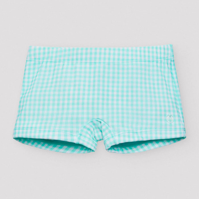 Costume boxer da neonato con stampa a quadretti