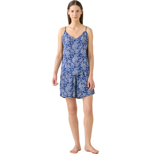 Pigiama donna in viscosa top bretellina e pantalone corto articolo cachemire Noidinotte