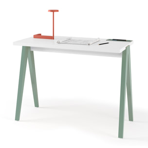 Escritorio Colmar blanco y verde 78x107x49 cm