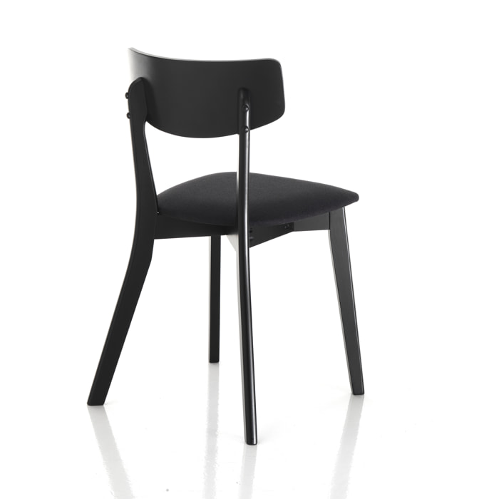 Tomasucci Lot de 2 Chaises noire VARM Noir