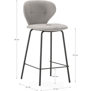 Lot de 2 tabourets en tissu - SVEA