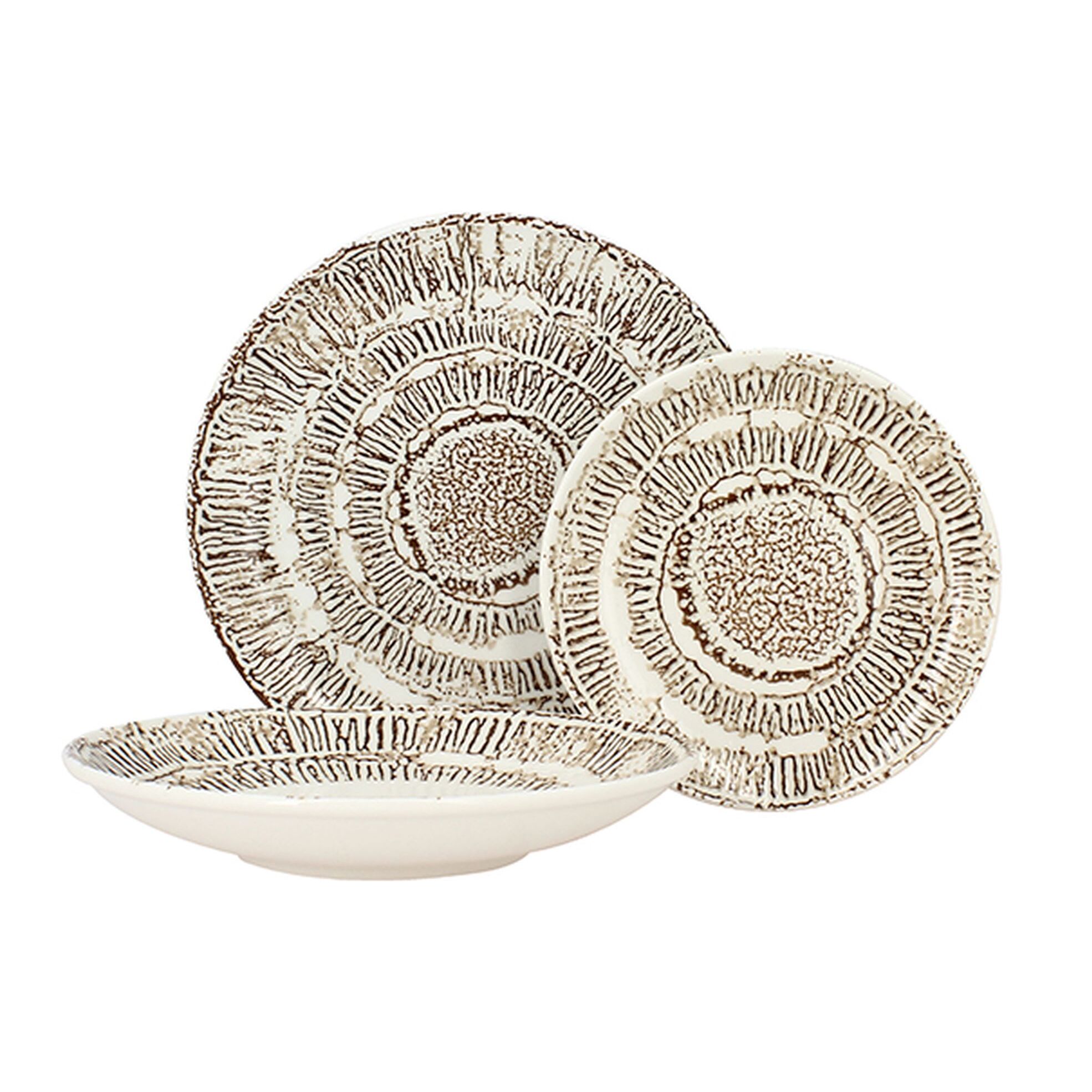 Lot de 6 assiettes plates en porcelaine 27cm LODGE