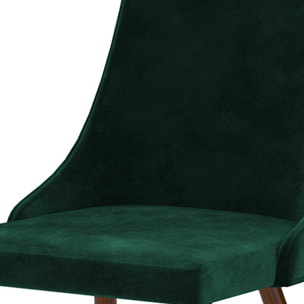 Chaise Vinni en velours vert (lot de 2)