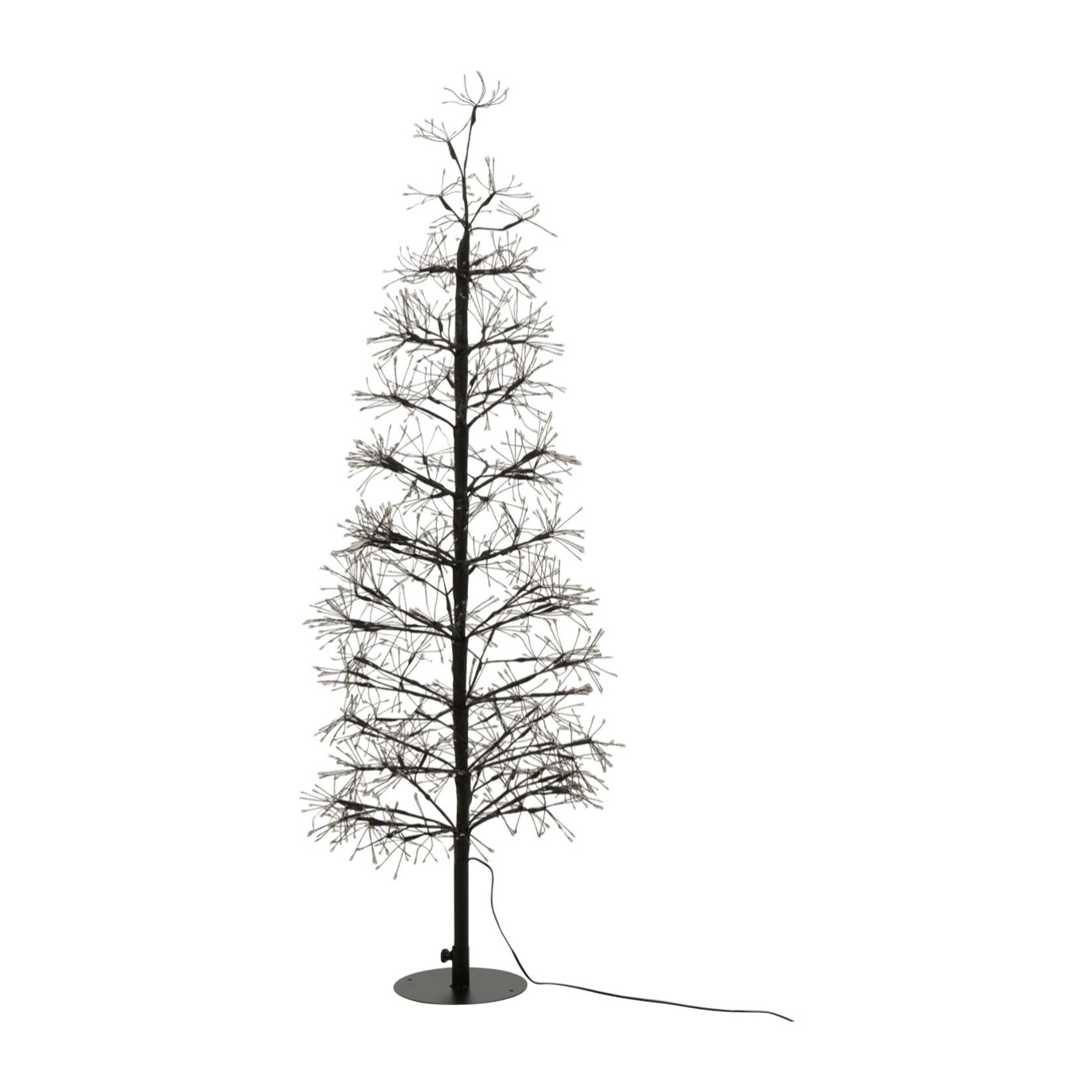 J-Line décoration Arbre - blanc chaud - acier - noir -  medium  - LED