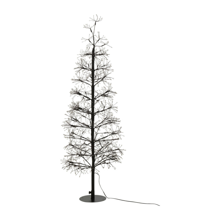 J-Line décoration Arbre - blanc chaud - acier - noir -  medium  - LED