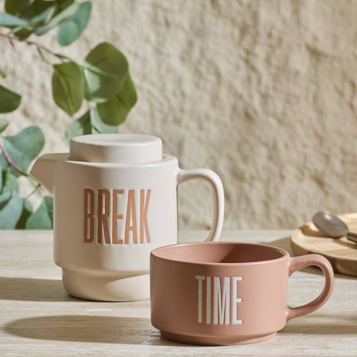 Théière Break Time 450ml beige