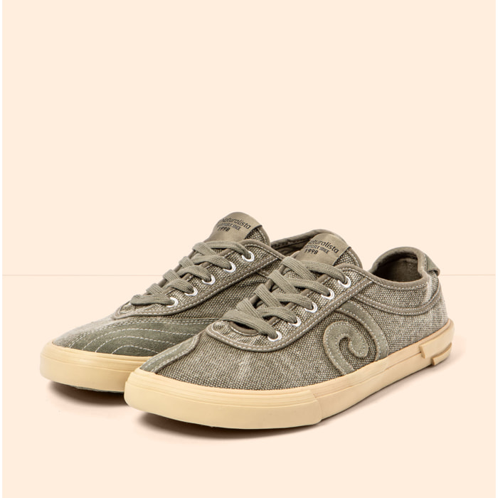 Zapatos N5953 WASHED COTTON KAKI/TEKO color Kaki