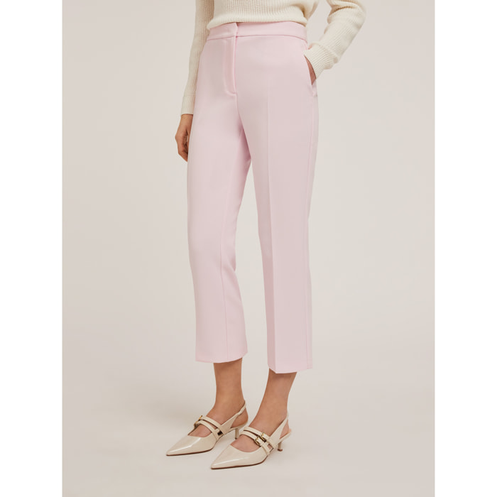 Motivi - Pantaloni regular con piega stirata - Azzurro
