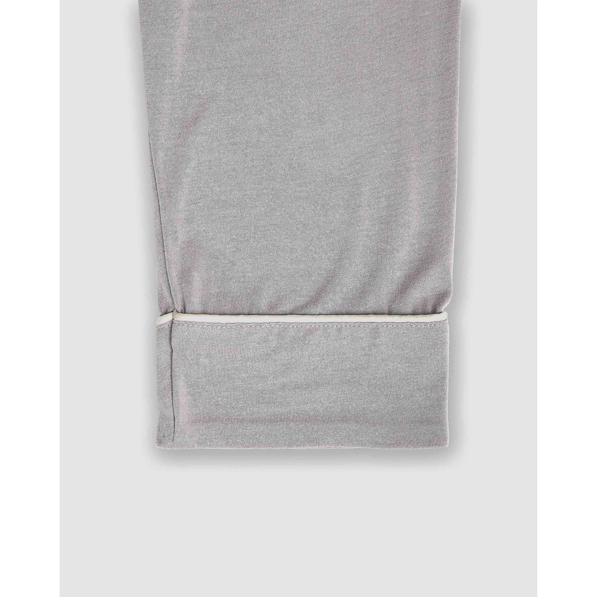 Pijama largo camisero viscosa punto gris