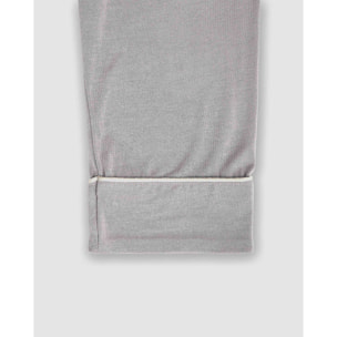Pijama largo camisero viscosa punto gris