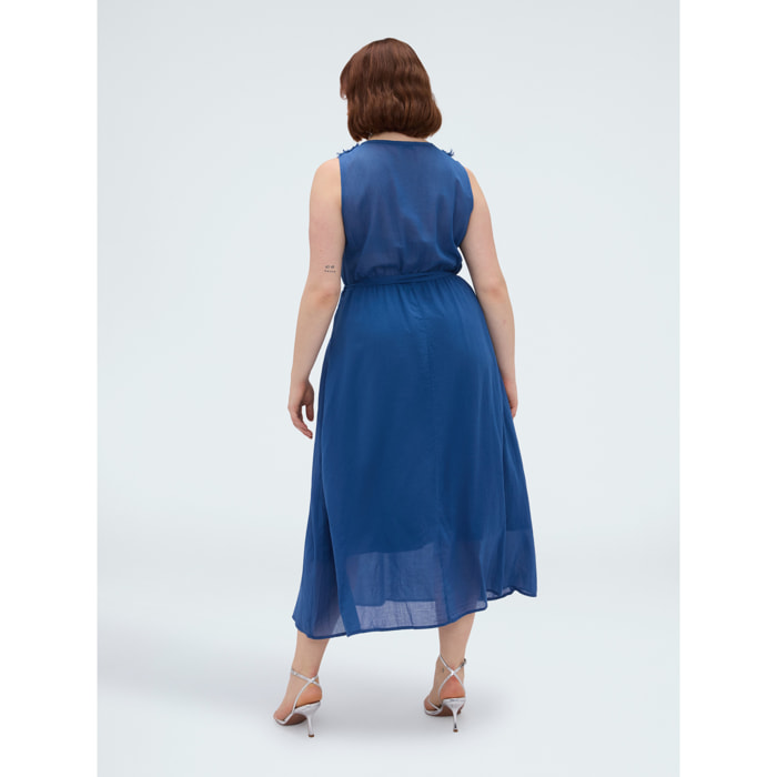 Fiorella Rubino - Vestido Free con volantes - Azul