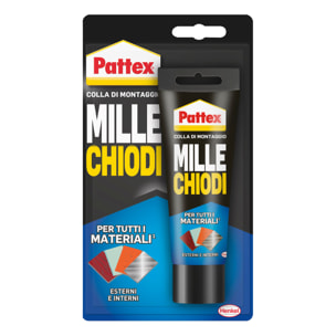 Pattex Mille Chiodi Esterni e Interni Colla di Montaggio - Flacone da 100g