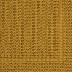 Tapis de bain pur coton 1700 g/m² uni jaune Antica curry