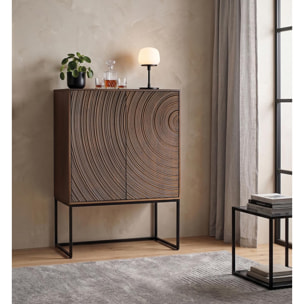 Aparador de Madera de Mango 85 Cm Estilo Moderno