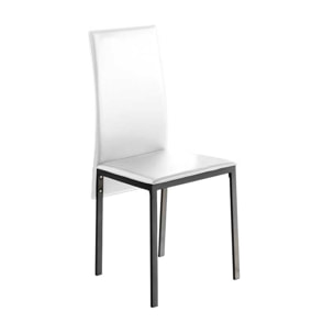 Set de 4 sillas – Polipiel y metal