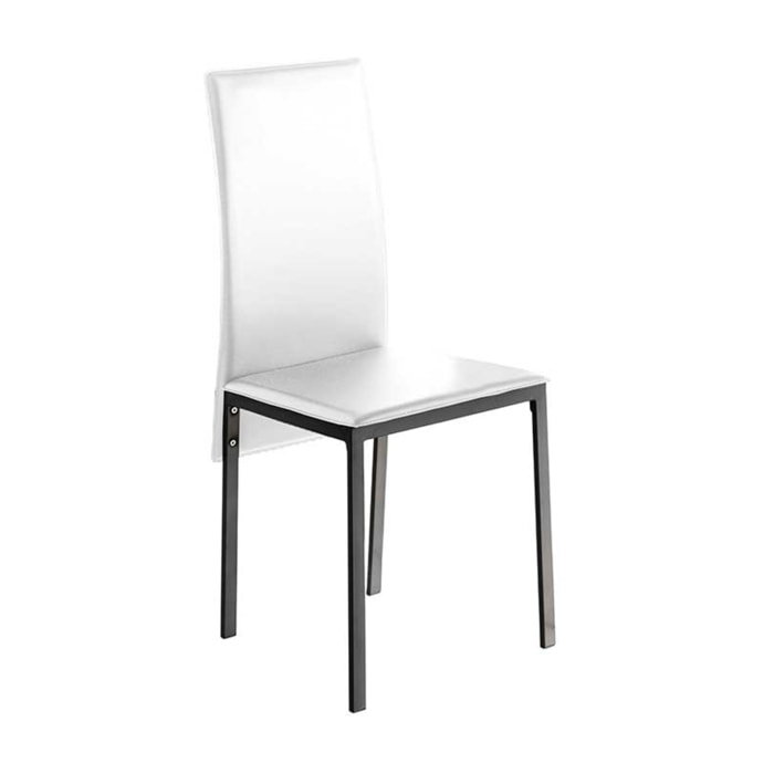 Set de 4 sillas – Polipiel y metal