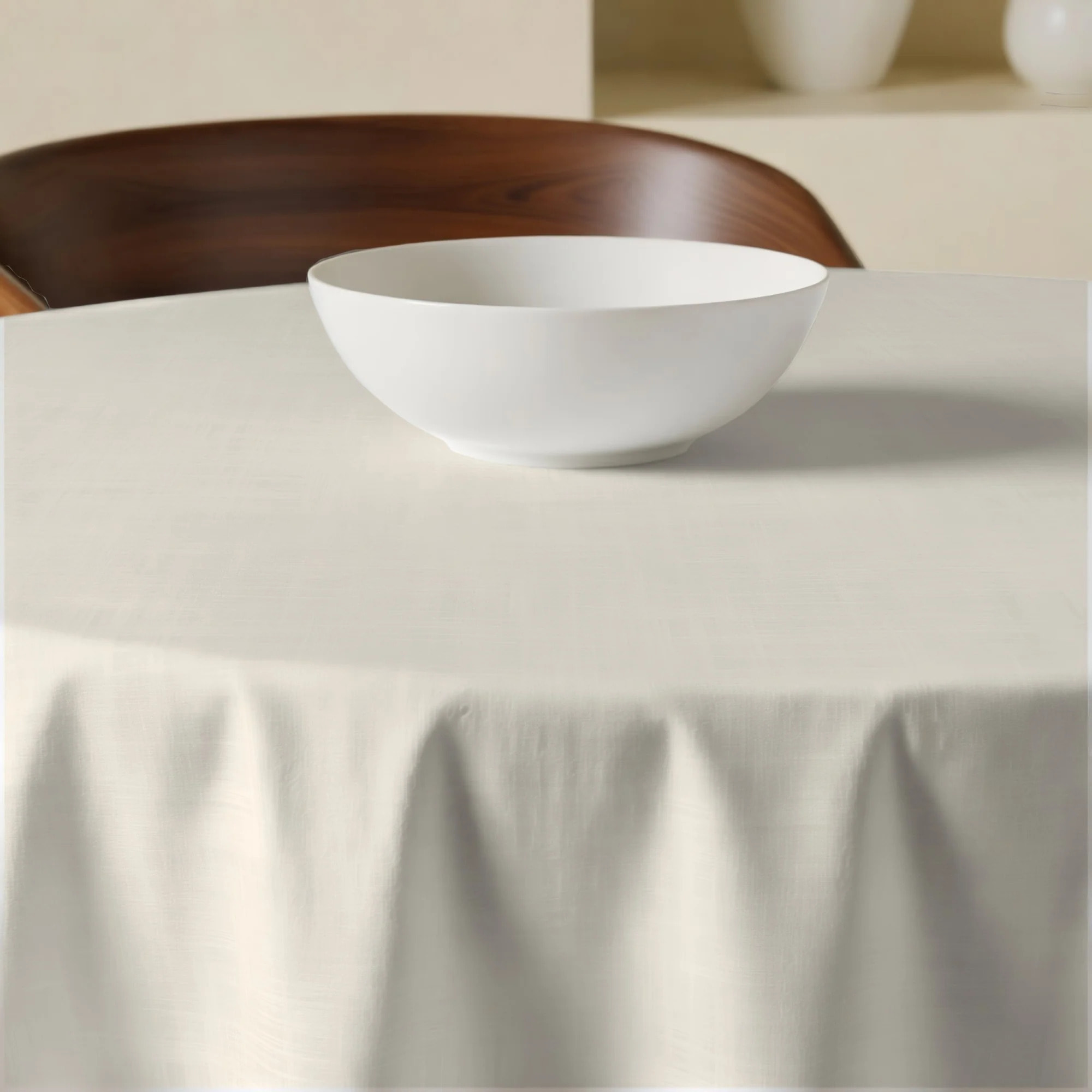 Nappe ronde anti-taches Beig Clair