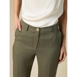 Oltre - Pantaloni misto tencel - Verde