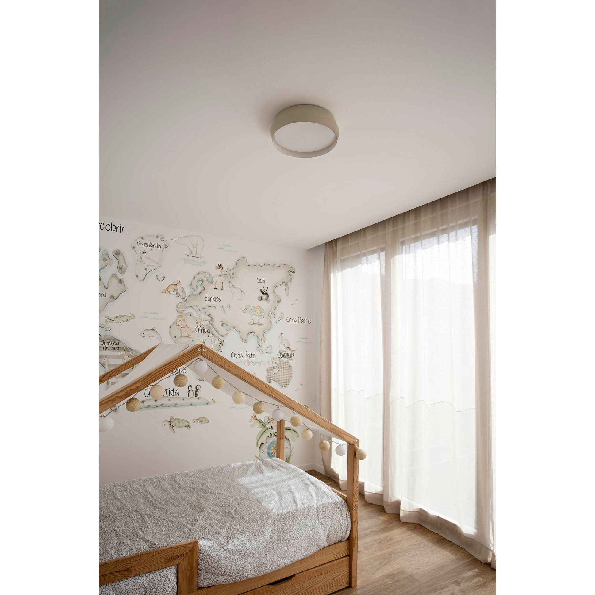 SHOKU 350 Lampe applique/plafonnier gris/blanc