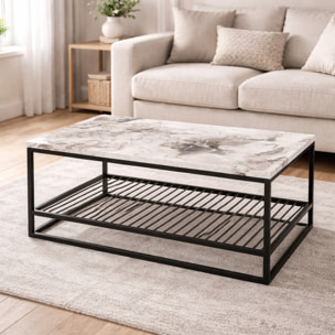 FES - Table basse effet marbre
